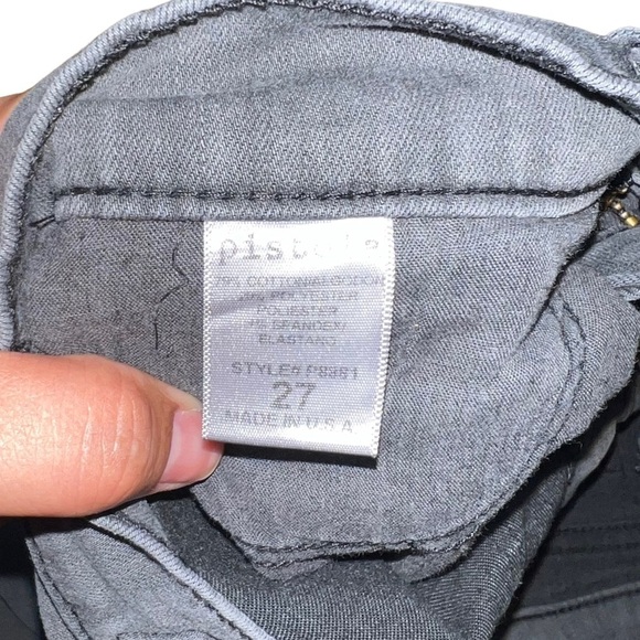 Y2K Low Rise PISTOLA Grey Flare Jeans in 27 - Picture 6 of 7